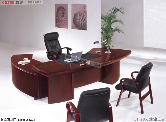 BT-Y051油漆班台,时尚转角办公桌,老板桌,木皮油漆大班台