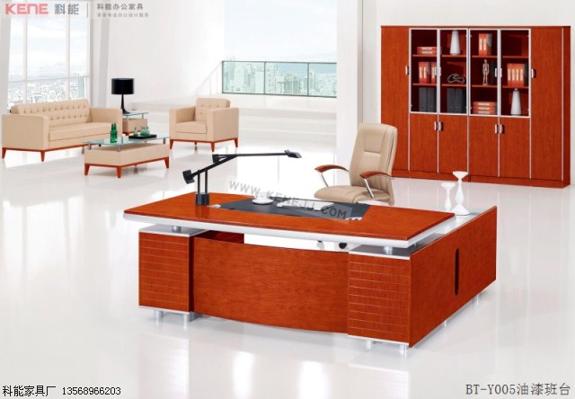 成都时尚老板桌,经理桌,班台,BT-Y005油漆班台