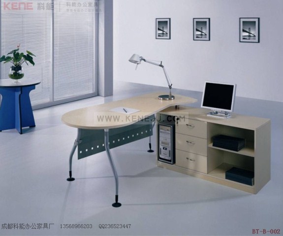 BT-B-002四川办公家具,钢木主管桌,常规板式班台