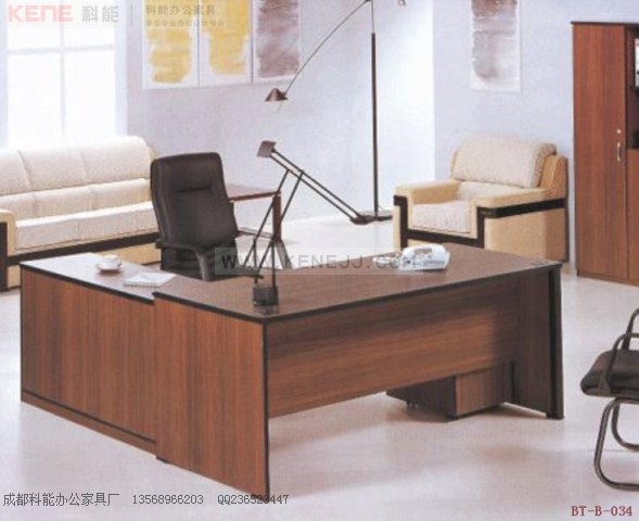 BT-B-034成都常规板式班台,四川办公家具,简洁办公班台